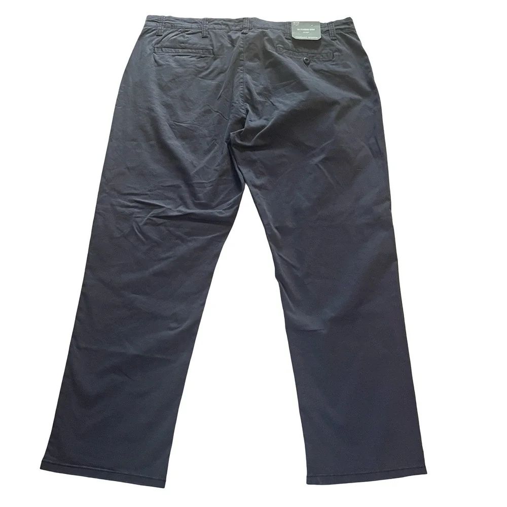 Mutual Weave  Size 46 x 32 Standard Chino Relaxed Navy Blue Pants Big & Tall
